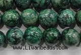 CPT207 15.5 inches 12mm round green picture jasper beads