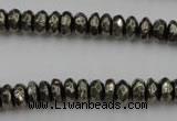 CPY215 15.5 inches 4*8mm faceted rondelle pyrite gemstone beads
