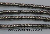 CPY606 15.5 inches 2*3mm heishi pyrite gemstone beads