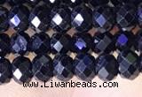 CRB3188 15.5 inches 3*5mm faceted rondelle tiny black spinel beads