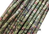 CRB4152 15 inches 2*4mm heishi unakite gemstone beads wholesale