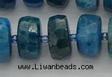CRB593 15.5 inches 8*18mm faceted rondelle apatite beads