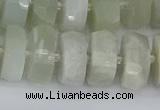 CRB813 15.5 inches 8*16mm faceted rondelle grey moonstone beads