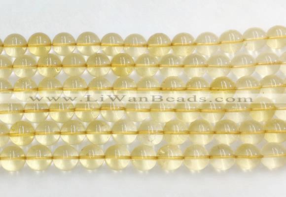 CRBS08 15 inches 10mm round citrine gemstone beads wholesale