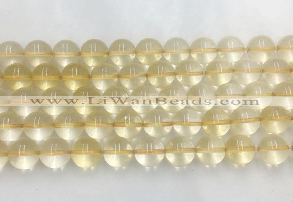 CRBS10 15 inches 14mm round citrine gemstone beads wholesale