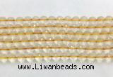CRBS17 15 inches 8mm faceted round citrine beads wholesale