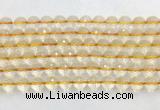 CRBS18 15 inches 10mm faceted round citrine beads wholesale