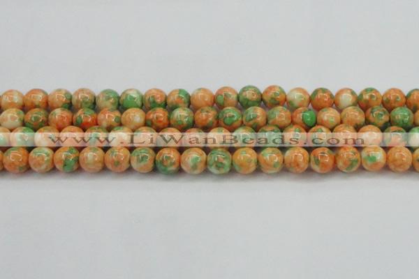 CRF312 15.5 inches 14mm round dyed rain flower stone beads wholesale