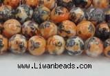 CRF322 15.5 inches 6mm round dyed rain flower stone beads wholesale