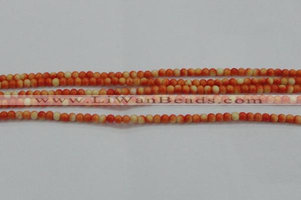 CRF437 15.5 inches 3mm round dyed rain flower stone beads wholesale