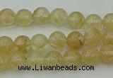CRO1020 15.5 inches 4mm round yellow watermelon quartz beads