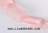 CRQ09 A grade 18*25mm rectangle natural rose quartz beads