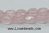 CRQ106 15.5 inches 9*12mm nugget natural rose quartz beads wholesale