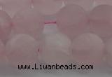CRQ184 15.5 inches 12mm round matte rose quartz beads wholesale