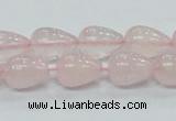 CRQ64 15.5 inches 10*14mm teardrop natural rose quartz beads wholesale