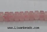 CRQ684 15.5 inches 5*10mm tyre rose quartz beads wholesale