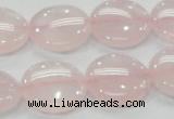 CRQ73 15.5 inches 20mm flat round natural rose quartz beads