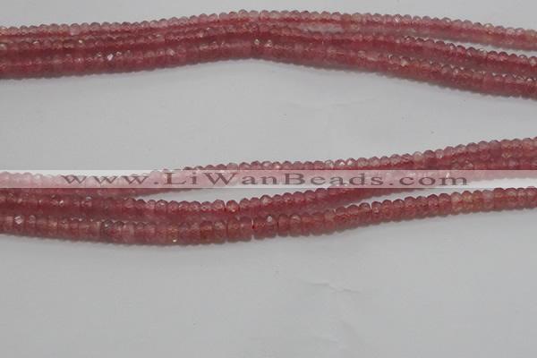 CRZ1100 15.5 inches 2*4mm faceted rondelle AAA+ grade ruby beads
