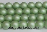 CSB1390 15.5 inches 4mm matte round shell pearl beads wholesale