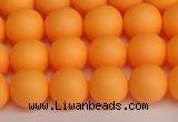 CSB1422 15.5 inches 8mm matte round shell pearl beads wholesale