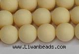 CSB1613 15.5 inches 10mm round matte shell pearl beads wholesale