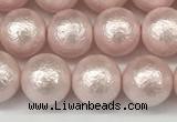 CSB2232 15.5 inches 8mm round wrinkled shell pearl beads wholesale