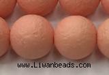CSB2425 15.5 inches 14mm round matte wrinkled shell pearl beads
