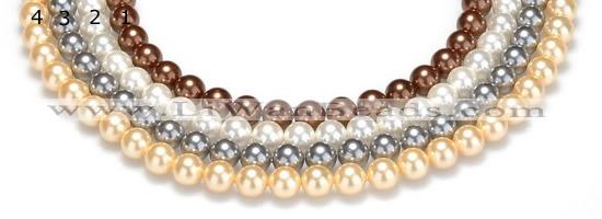 CSB26 16 inches 16mm round shell pearl beads Wholesale