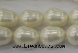 CSB565 15.5 inches 14*18mm whorl teardrop shell pearl beads