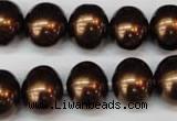CSB807 15.5 inches 13*15mm oval shell pearl beads wholesale