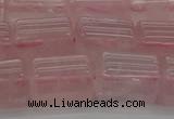 CTB501 15.5 inches 10*13mm triangle rose quartz beads wholesale
