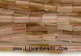 CTB973 15 inches 2*4mm tube cherry quartz beads