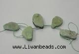 CTD802 Top drilled 20*30mm - 25*35mm freeform agate beads