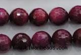 CTE475 15.5 inches 14mm faceted round red tiger eye beads wholesale