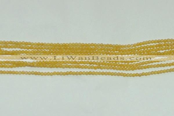 CTG148 15.5 inches 3mm round tiny yellow jade beads wholesale