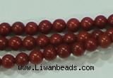 CTG48 15.5 inches 2mm round tiny red brick beads wholesale