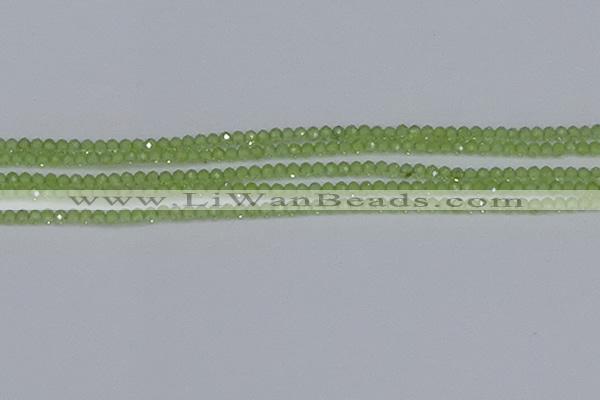 CTG630 15.5 inches 3mm faceted round peridot gemstone beads