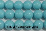 CTU1215 15.5 inches 14mm round synthetic turquoise beads
