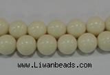 CTU1434 15.5 inches 10mm round synthetic turquoise beads