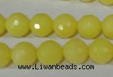 CTU2527 15.5 inches 12mm faceted round synthetic turquoise beads