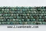 CTU518 15.5 inches 6mm faceted round African turquoise beads wholesale