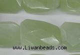 CTW417 15.5 inches 20*30mm faceted & twisted New jade gemstone beads