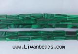 CUBS10 15 inches 4*13mm cuboid synthetic malachite beads wholesale