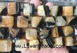 CUBS130 15 inches 14*15mm cube agate gemstone beads wholesale