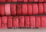 CWB838 15.5 inches 3*6mm tyre howlite turquoise beads wholesale