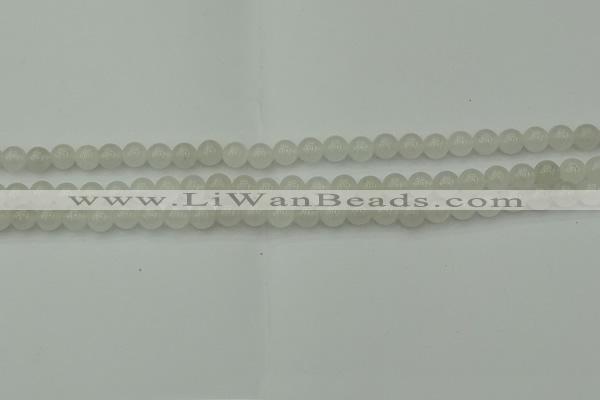 CWH50 15.5 inches 4mm round white jade beads wholesale