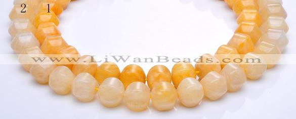CYJ30 12*12mm pumpkin shape yellow jade gemstone beads Wholesale