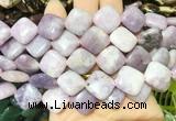 DOBS15 15 inches 15mm diamond lepidolite gemstone beads wholesale
