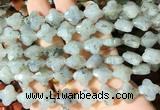 FGBS259 15 inches 13mm faceted 4 leaf clover labradorite beads wholesale