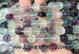 FGBS294 15 inches 10mm carved flower fluorite gemstone beads